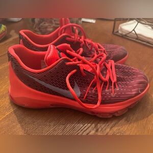 KD Nike Bright Crimson 7 Youth Sneakers worn twice  great shape